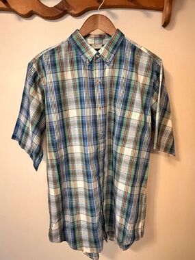 Vintage SaddleBrook Western Plaid Button-Up Shirt